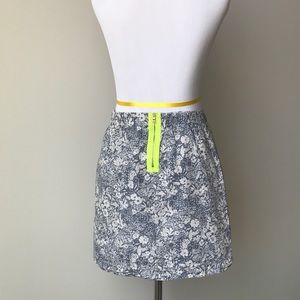 CLOSING SALE Mini Skirt with Neon Zipper Detail
